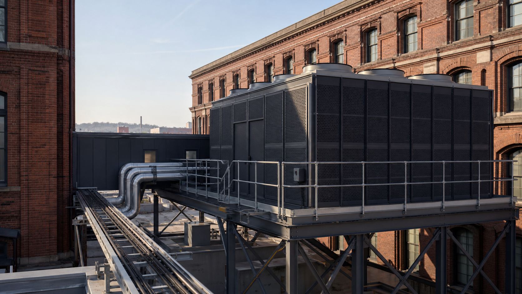 Proposal concept of the process cooling plant and bridge utility connection